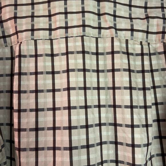 W.H. Belk Sportswear Lot of 2 Long Sleeve LG Button Down Shirt Brown Blue Plaid - Picture 13 of 14